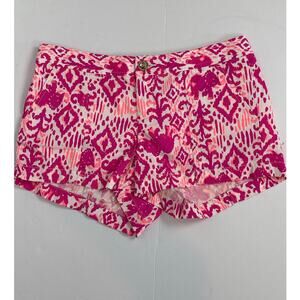 Lilly Pulitzer Liana Pink Elephant Print Shorts Size 6